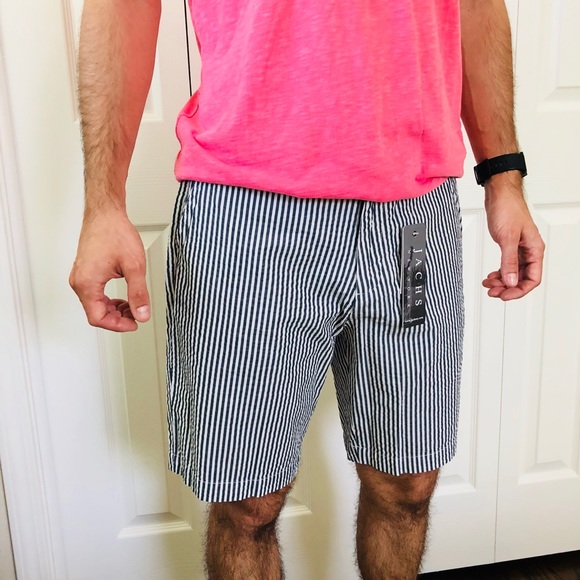 NEW Jachs New York Navy White Striped Shorts 32 - Picture 2 of 8
